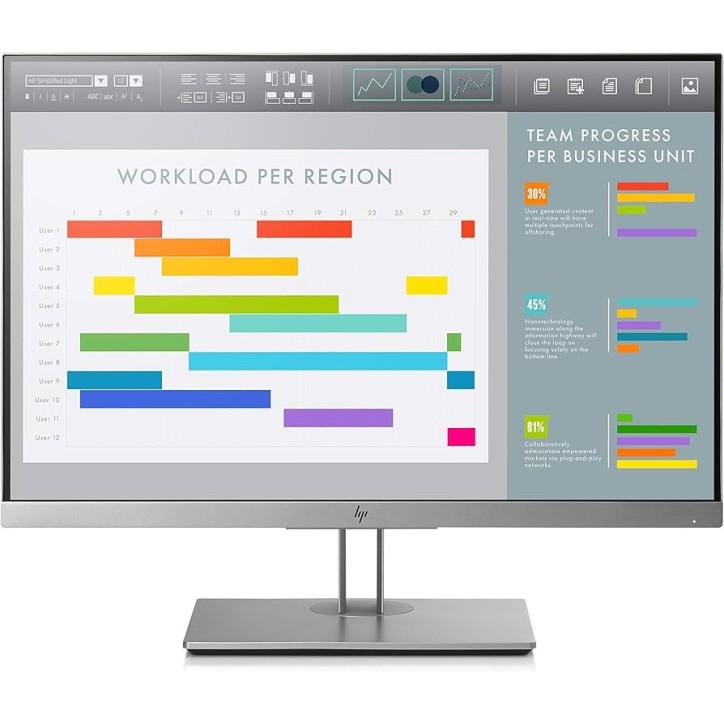 HP EliteDisplay E243i 24"FHD LED DisplayPort, VGA, HDMI 5ms [Reacondicionado Grado A]