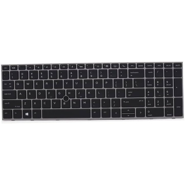 Teclado HP L12765-001 L89916-001 Inglés EE.UU. QWERTY Gris Teclado HP L12765-001 L89916-001 Inglés EE.UU. QWERTY Gris