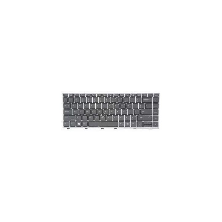 HP L14379-001 Teclado Inglés EEUU QWERTY Plata