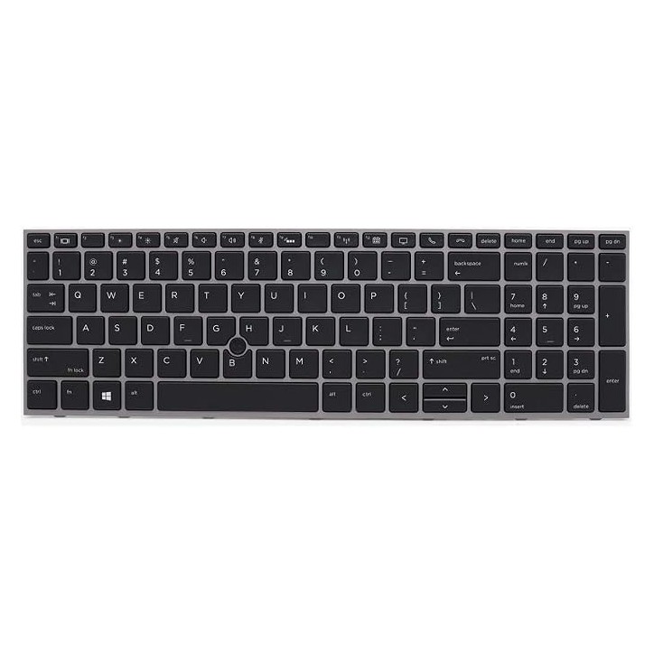 Teclado HP L12765-001 Inglés EE.UU. QWERTY para ZBook G5 G6 Gris [R4]
