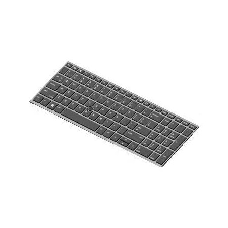 HP-Rücklicht-Tastatur Silber QWERTY Neu konditioniert