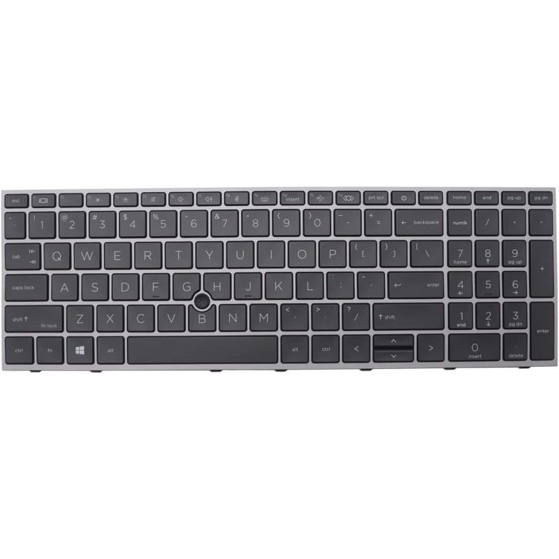 Tastatur HP ZBook Fury 15 G7 G8 QWERTY Englisch USA Grau