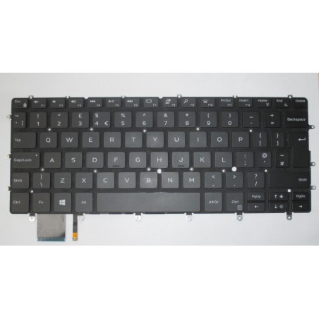 Clavier Dell 082FHM anglais UK QWERTY rétroéclairé pour XPS 13