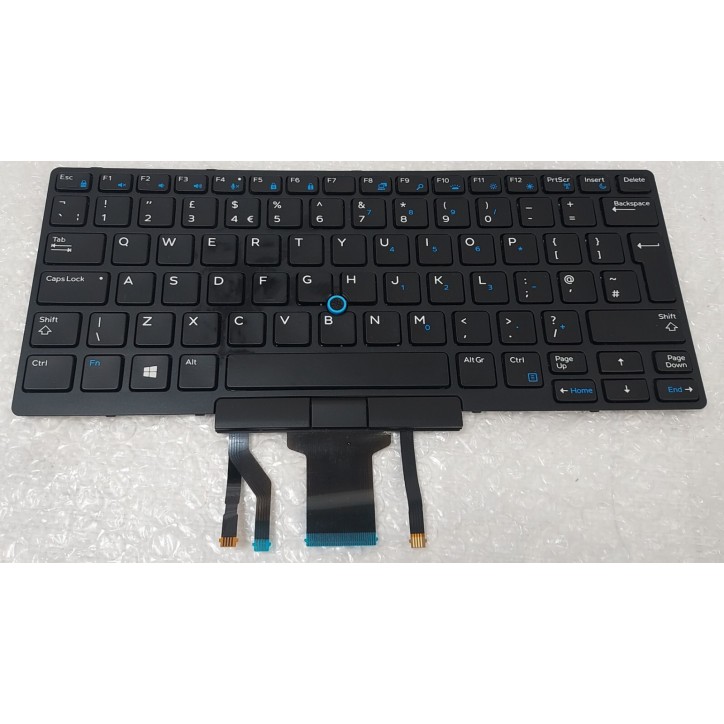 Teclado Dell 0W93F7 Inglés UK QWERTY Retroiluminado Negro