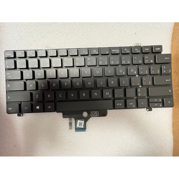 Teclado Dell 0D2VKW Francés Canadiense QWERTY Retroiluminado Negro