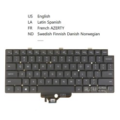 Tastatur Dell 018YPJ 0J8C2M International mit Rückenbeleuchtung