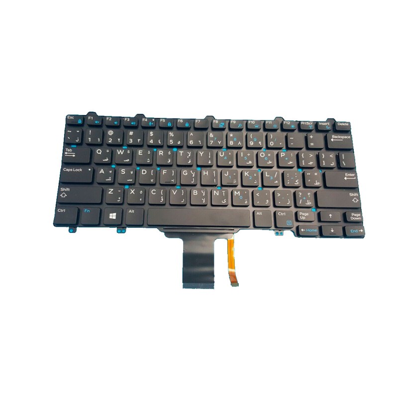 Teclado Dell 0XTFW1 Árabe QWERTY Retroiluminado Reacondicionado