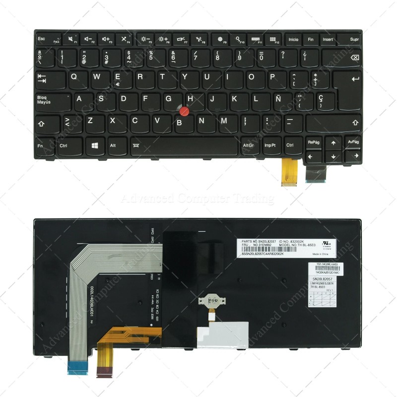 Wiederaufbereiteter Lenovo-Tastatur 01EN611 Französisch AZERTY