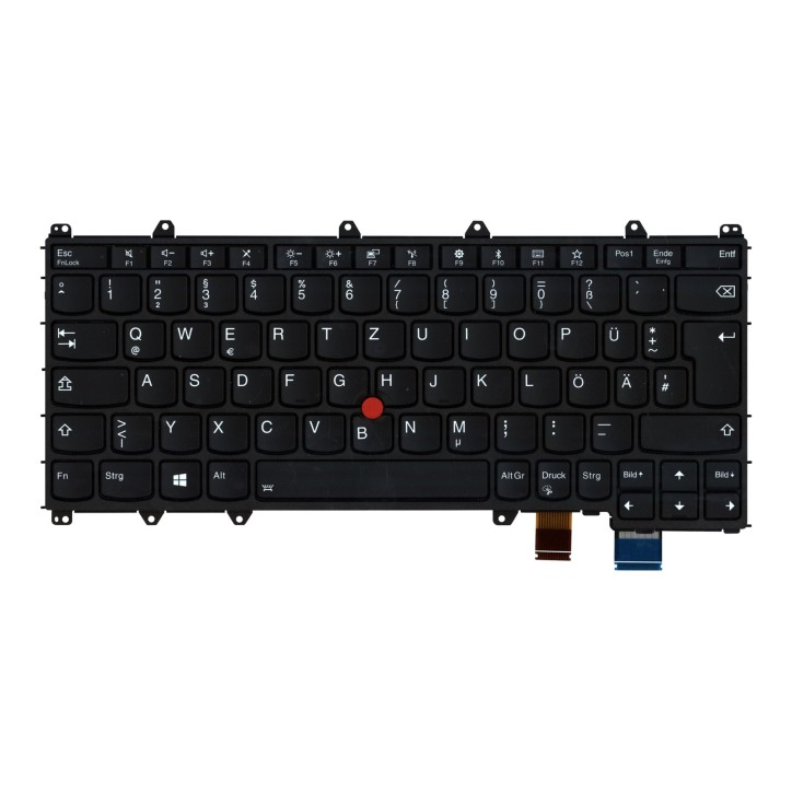 Teclado Lenovo 01HW587 Alemán QWERTZ Retroiluminado Negro [R4]