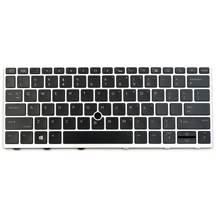 Teclado HP V162726DS1 US QWERTY Retroiluminado Plata