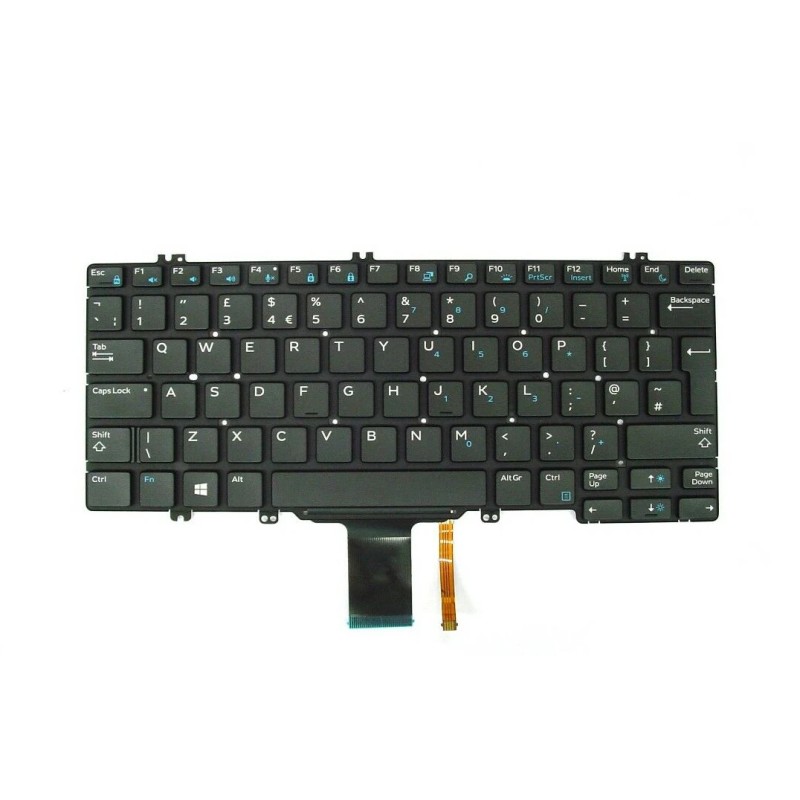 Clavier Dell 0JF8W7 reconditionné UK QWERTY avec rétroéclairage