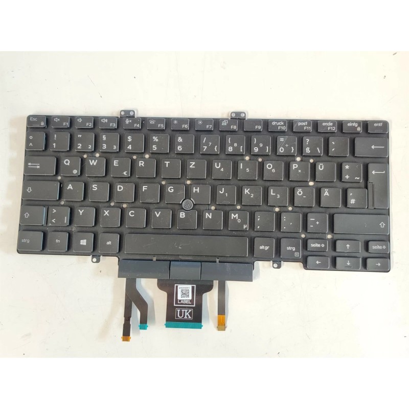 Dell-Tastatur 07XH1W Schwedisch QWERTY mit Beleuchtung Refurbished