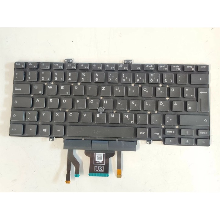 Teclado Dell 07XH1W SUECO QWERTY Retroiluminado Negro para Latitude