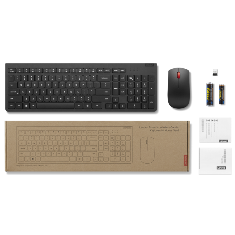 Lenovo Essential G2 Kabelloses Tastatur+Maus QWERTY Spanisch
