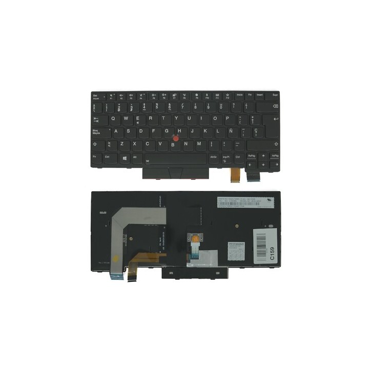 Lenovo Teclado 01HX465 Belga AZERTY Retroiluminado Negro [R4]