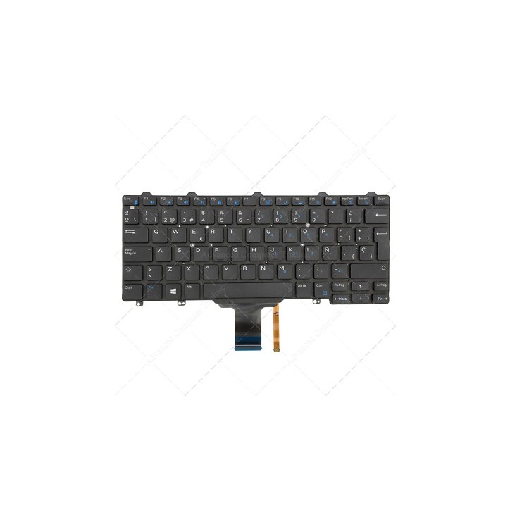 Teclado Dell 012FJ6 Español Latino QWERTY Retroiluminado Negro