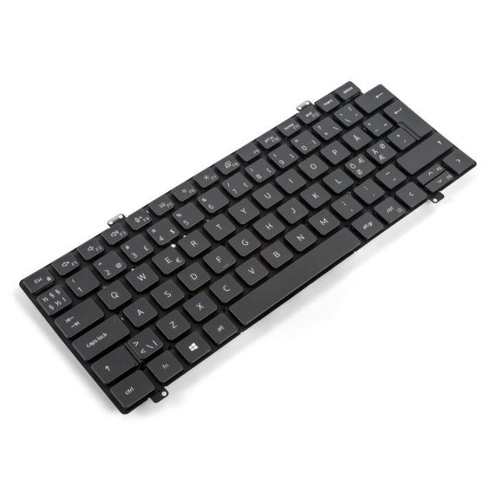 Teclado Dell 0JCFCY Nórdico (QWERTY) Retroiluminado Negro