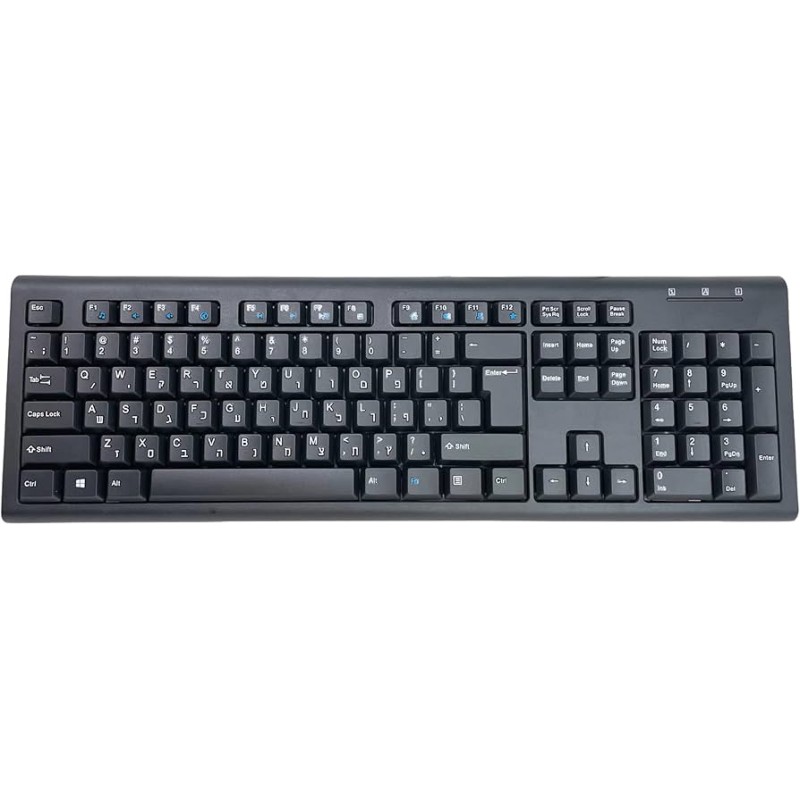 HP 125 Teclado Wired USB QWERTY Hebreo Negro Reacondicionado
