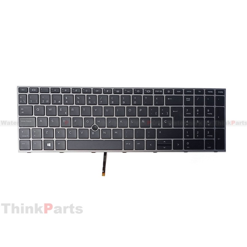 Clavier HP Espagnol QWERTY Gris ZBook Fury 17 G7 G8 Reconditionné