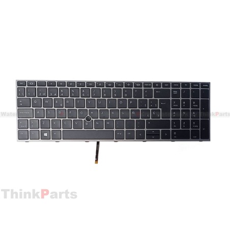 Teclado HP Español QWERTY Gris ZBook Fury 17 G7 G8 Reacondicionado