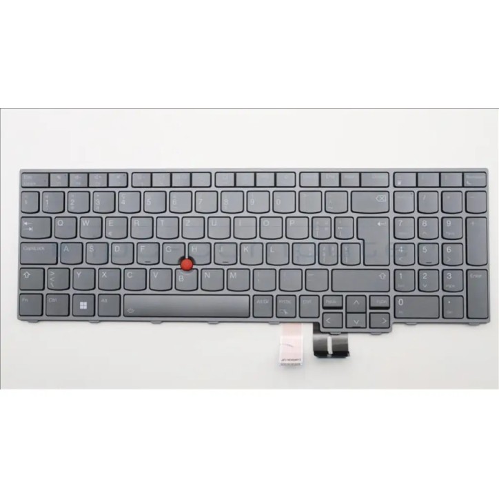 Teclado Lenovo 5N21F39381 Alemán QWERTZ Retroiluminado Negro Teclado Lenovo 5N21F39381 Alemán QWERTZ Retroiluminado Negro