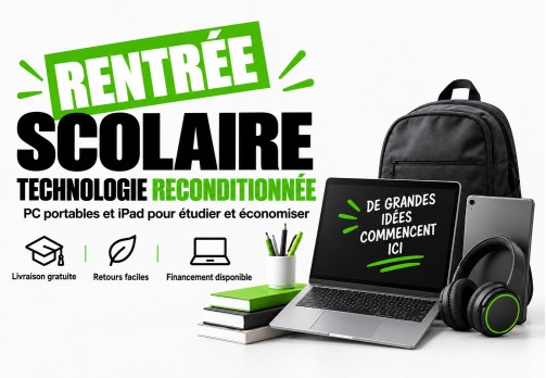 Rentrée scolaire avec du matériel reconditionné: PC portables et iPad pour étudier